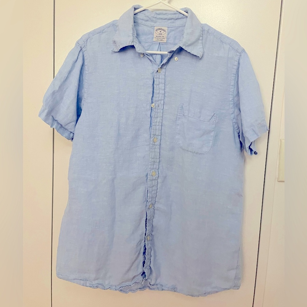 Brooks Brothers - Half Sleeves Casual Shirt - Light Blue